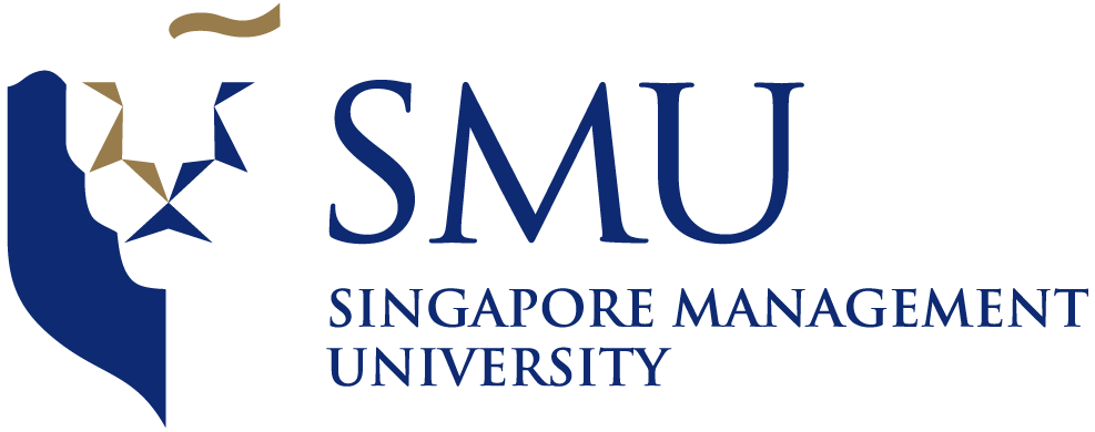 Logo of Singapore Management University featuring a stylized lion head graphic and the text "SMU Singapore Management University," representing its vibrant spirit and global outlook, ideal for events like the International Summer Camp in Singapore.